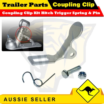 $11.99 • Buy Superior Trailer Coupling Clip Kit Hitch Trigger Spring & Pin 