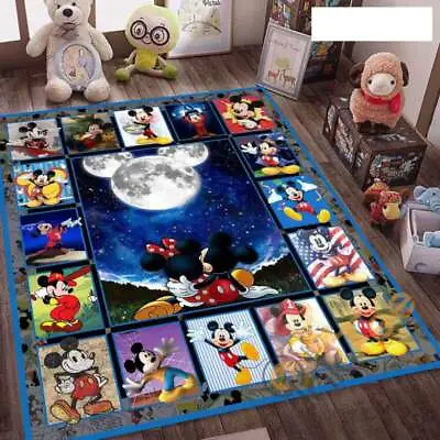 Mickey & Minnie Mouse Ears Full Moon Love You To The Moon And Back Rug • $62.99