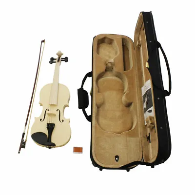HOSCO Violin Kit Semi Finished Solid Wood Spruce & Maple W/ Case & Bow 4/4 Size • $165.99