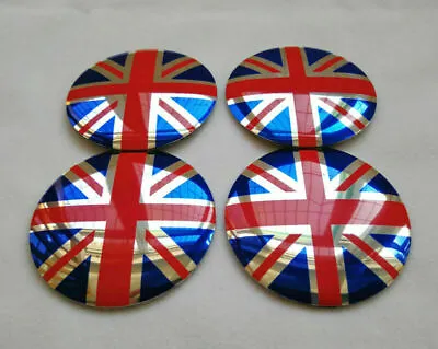 4x 56mm 2.2  Auto Car Wheel Center Cap Decal Sticker British Flag Logo For All • $13.99