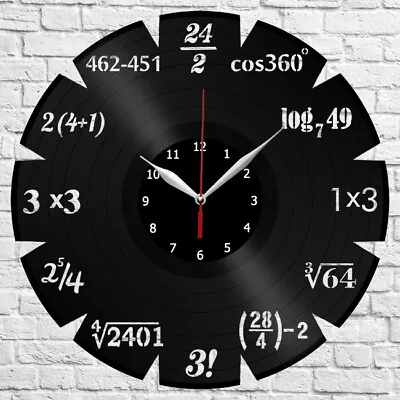 Math Themes Vinyl Record Wall Clock Home Decor The Best Original Gift 3581 • $14.99