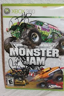 Rare Xbox 360 Monter Jam Video Game Signed Case X 2 Gravedigger + Bounty Hunter • $137.31