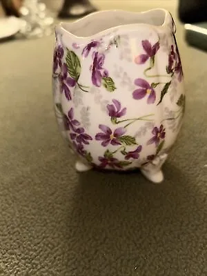 Inarco  Vase; JAPAN Hand Painted Violets; E-4986 • $9.59