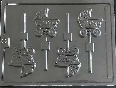Baby Pram Baby Pushcair Baby Shower Chocolate Lollipop Lolly Mould 4 On 1  • £6.25