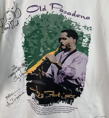 Vintage Jazz T Shirt Old Pasadena Fest 1997 Central Park Promo Tee USA XL 90s • $42.49