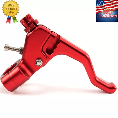 Aluminum CNC Short Stunt Clutch Lever Performance Cable Pull 7/8  1 Finger Red • $21.99