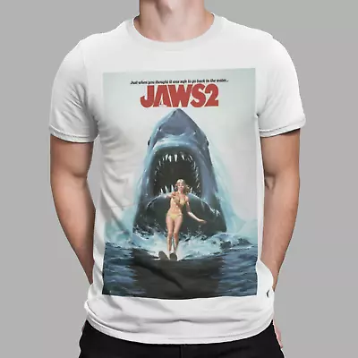 Jaws 2 T-shirt Movie Poster 70s 80s Shark Movie Film Retro Yolo Gift Official Uk • £6.99