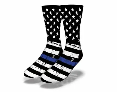 $13.90 • Buy Brand New Adult / Junior Savvy Sox Thin Blue Line 2 Socks Limited Osfa Police