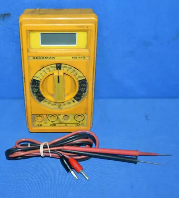 Beckman Industrial HD110 Digital Multimeter With Cables • $49.95