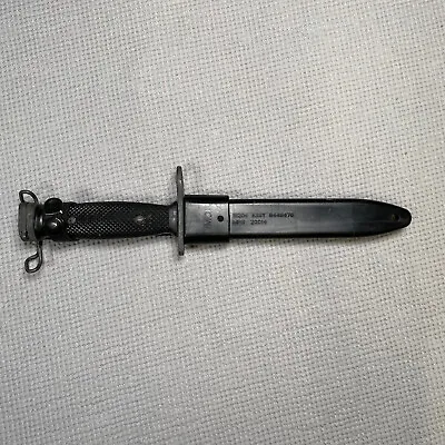 Vintage Knife M7 Bayonet GENCUT + M10 Scabbard ONTARIO Army Genuine USA Issue • $77.79