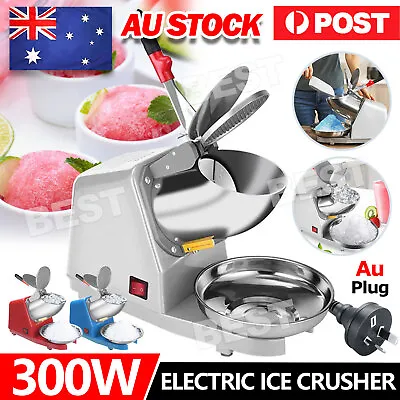 Electric Ice Crusher Shaver Machine Commercial Snow Cone Maker 300W 2200R/min • $55.95