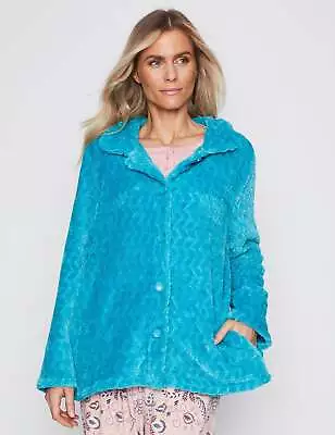 MILLERS - Womens Long Jacket - Green Winter Coat - Zip Thru - Robe - Sleepwear • $19.37