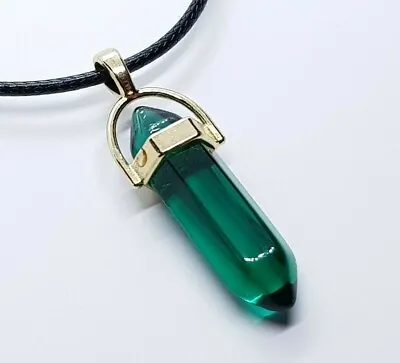 £3.99 • Buy Natural Quartz Chakra Crystal Healing Point Cut Gemstone Pendant Reiki Necklace