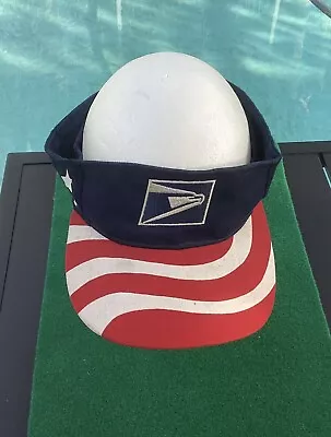 USPS Visor Hat Post Office Red White Stars Uniform MailMan Unisex • $35.88