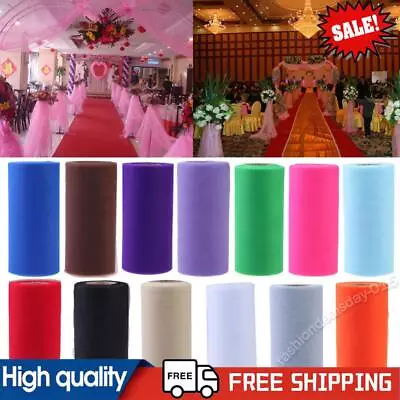 Colorful Tissue Tulle Paper Roll Spool Craft Wedding Birthday Holiday Decor • £6.81