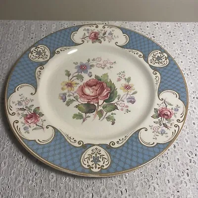 Dinner Plate Staffordshire Rose Blue 5657 By MYOTT STAFFORDSHIRE England 9 Inch • $18.95