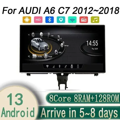 9  Android Navigation Car GPS Stereo 8+128 Wifi Carplay For AUDI A6 C7 A7 C7 MMI • $540