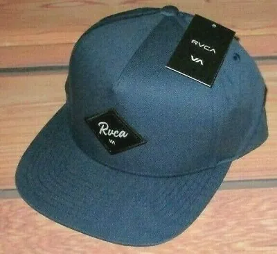 Mens Rvca Blue Snapback Cap Adjustable Hat One Size • $28.90