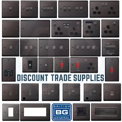 £32.99 • Buy BG Nexus Metal Black Nickel Switches & Sockets Full Range Free P&P