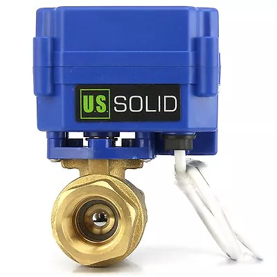 U.S. Solid 3/4  NPT Motorized Ball Valve 9V 12V 24V AC/DC 3-Wire Brass • $36.90