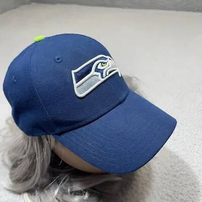 Seattle Seahawks Hat Cap Strap Back Adjustable Blue NFL Football New Era Mens • $12.60