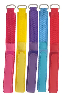 Children's Ladies 14mm Colour Sports Nylon Fabric Hook And Loop Watch Straps • £4.50