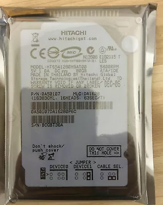 Hitachi HTS541280H9AT00 80GB IDE 2.5inch Drive 5400 RPM- • $17.35