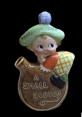 $75 • Buy Vintage Schafer & Vater Google Eyed Boy A Small Scotch Flask German Porcelain