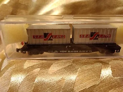 Bachmann N Scale New Haven Flatcar With SeaLand Container Load • $19.99