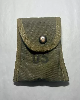 Vietnam War U.S. First Aid / Compass Pouch M-1956 OD Green Reenact Piece Vitage • $18.95