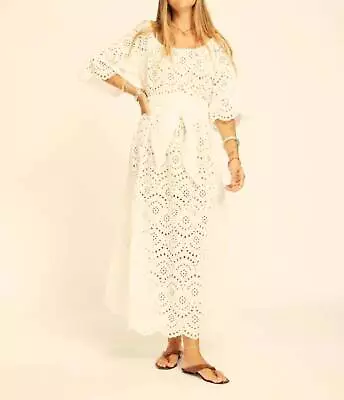Natalie Martin Marrakech Full Embroidery Mesa Maxi With Sash For Women - Size M • £209.14