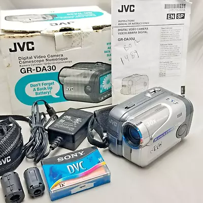 JVC GR-DA30 Mini DV Video Camera With Charger And Manual For Parts Or Repair • $11.90