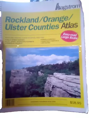 New York Atlas Vintage 2000s Rockland Orange Ulster Counties Hagstrom Map Co. • $22.49