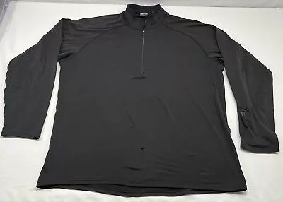 Patagonia R1 Regulator Pullover Mens XXL Black 1/4 Zip Made In USA - Flaws • $29.40