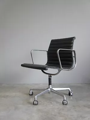 Original Vintage Icf Charles Ray Eames Ea108 Leather Chair Mid Century Vitra • $615.46