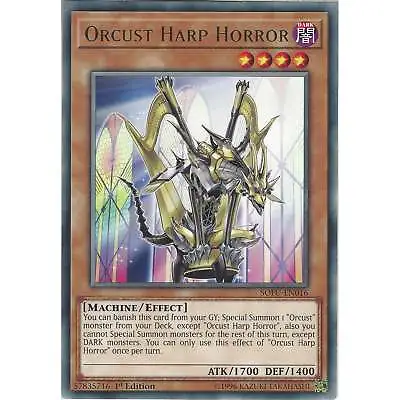 Orcust Harp Horror SOFU-EN016 - Rare Card 1st Edition - Yu-Gi-Oh TCG Soul Fusion • £1.70
