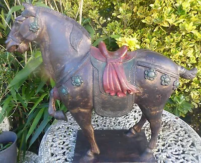 £585 • Buy Chinese Horse Carved Wood And Painted   Free Shipping To Mainland  England