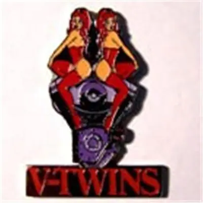 $6.95 • Buy V - Twins Biker Hat / Jacket Pin       Free Ship 
