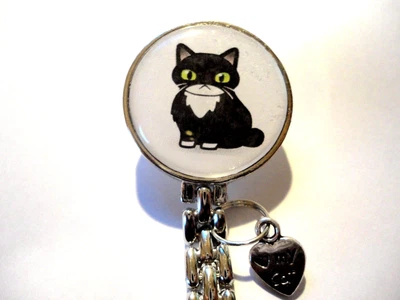 £5.50 • Buy Nurse Watch Brooch Watch Love My Cat Tibetan Silver Charm Clip On Back Kitty Vet