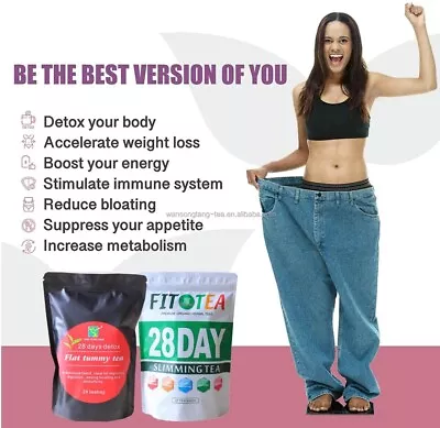 28 Days Natural Weight Loss Flat Tummy/fit Tea Herbal Detox Slimming Health Care • £12.99