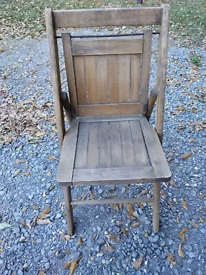 Mid-Century Modern Solid Maple Folding Chair | Beautiful Grain Heavy-Duty • $35