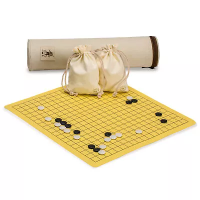 Magnetic 19x19 Roll-up Go Game Set Board With Single Convex Stones • $67.99