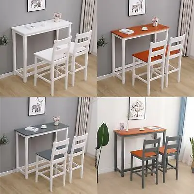 WestWood Breakfast Bar Table 2 X Stools Set Solid Pine Wood Kitchen Dining Chair • £79.99