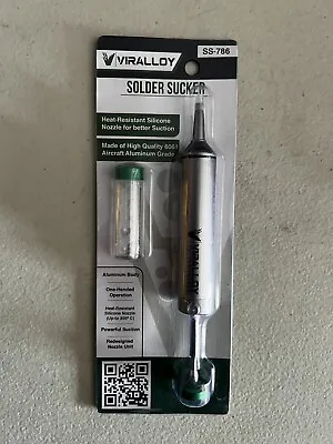 $19.73 • Buy Solder Sucker Desoldering Pump No Clog Vacuum Aluminum Tool VIRALLOY SS-786 NEW