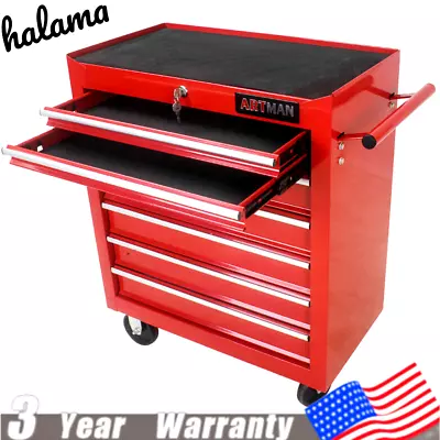 7 Drawers Rolling Tool Box Cart Tool Storage Cabinet Steel Lockable Tool Chest • $239