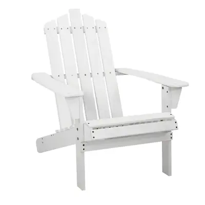 $126 • Buy Gardeon Outdoor Sun Lounge Beach Chairs Table Setting Wooden Adirondack Patio -