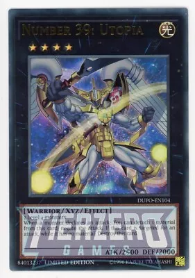 Yugioh Number 39: Utopia DUPO-EN104 Ultra Rare Limited Edition NM/LP • £1.09