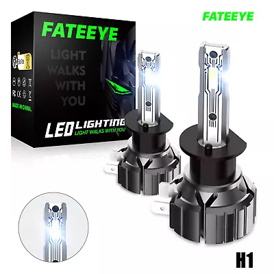 FATEEYE H1 LED Headlight Super Bright Bulbs Kit White 10000LM Hi/Lo Beam 6500K • $22.99