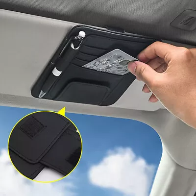 Universal Car Sun Visor Accessories Car Glasses Clip Card Organizer Storage Bag. • $10.59