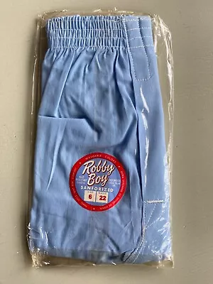 Vintage Robby Boy Boxer Underwear Solid Blue Youth Size 6 NOS Deadstock Package • $21.90